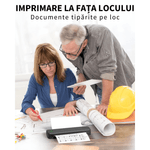 PC, gaming si accesorii - Imprimante, scanere & consumabile - Imprimante - Imprimante termice - Imprimanta termica A4 portabila VITTALIST 203DPI, BT/WiFi/USB, fara cerneala, tatuaje/documente, iOS/Android/Windows/Mac - Infinity.ro