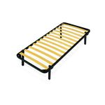 Casa si Gradina - Mobilier - Saltele si somiere - Somiere - Somiera pat Sanremo 90x190 cm, 12 lamele lemn, cadru metal, cu picioare 25 cm - Infinity.ro