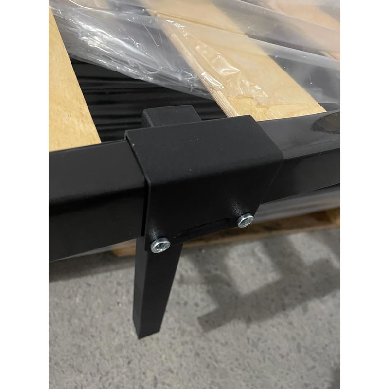 Casa si Gradina - Mobilier - Saltele si somiere - Somiere - Somiera pat Sanremo 90x190 cm, 12 lamele lemn, cadru metal, cu picioare 30 cm - Infinity.ro