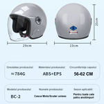 Auto si Moto - Moto - Echipamente protectie moto - Casti moto - Casca moto/scuter unisex, cu vizor, marime universala 55-60cm, Alb, FIXATO - Infinity.ro
