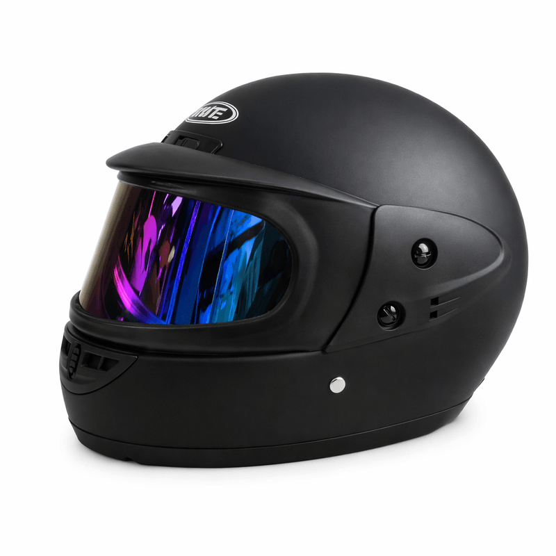 Auto si Moto - Moto - Echipamente protectie moto - Casti moto - Casca moto/scuter Full face unisex, cu Viziera Dubla, FIXATO, marime universala 58-62cm, Negru Mat - Infinity.ro