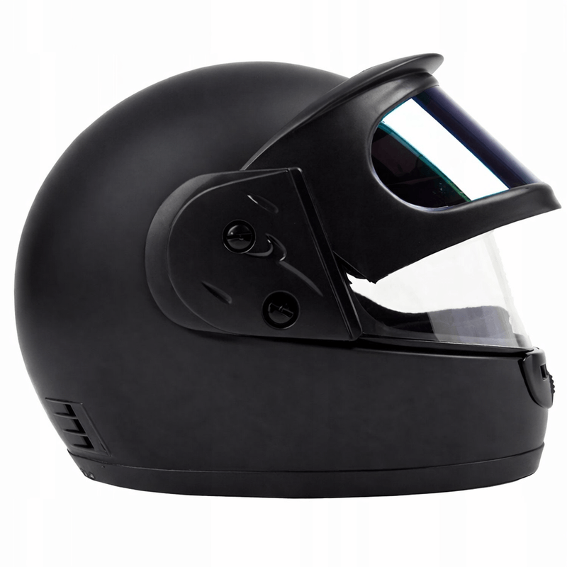 Auto si Moto - Moto - Echipamente protectie moto - Casti moto - Casca moto/scuter Full face unisex, cu Viziera Dubla, FIXATO, marime universala 58-62cm, Negru Mat - Infinity.ro