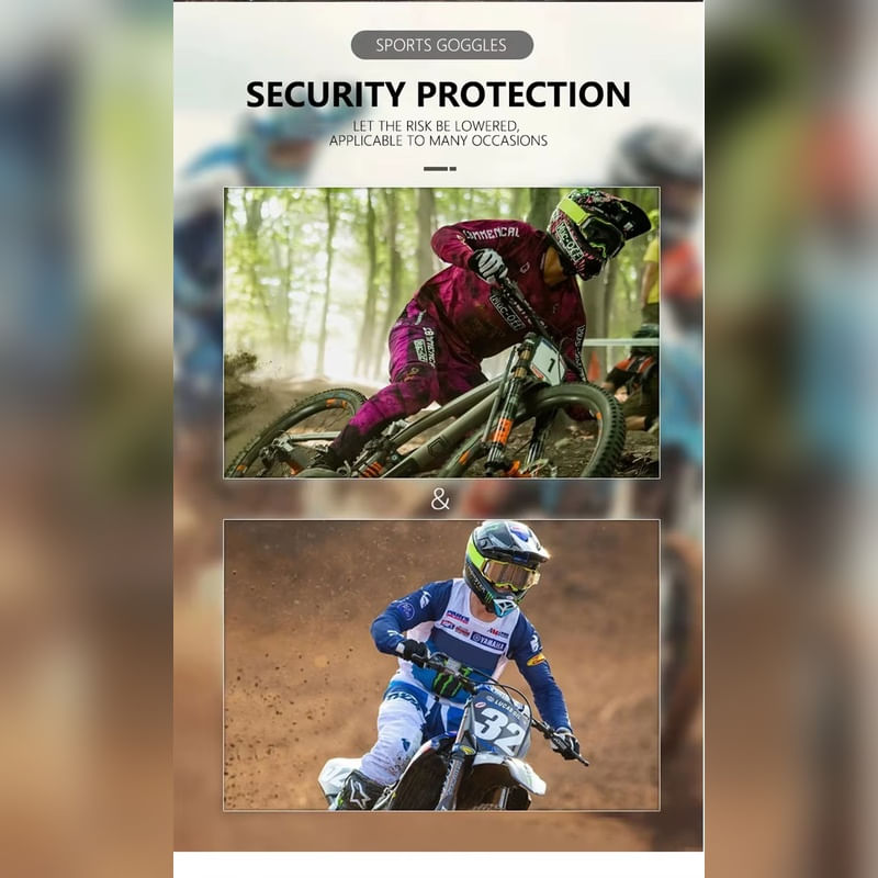 Auto si Moto - Moto - Echipamente protectie moto - Accesorii protectie moto - Ochelari Moto ATV / Enduro / Cross, FIXATO, Lentila Aurie, Rama Negru cu Alb - Infinity.ro
