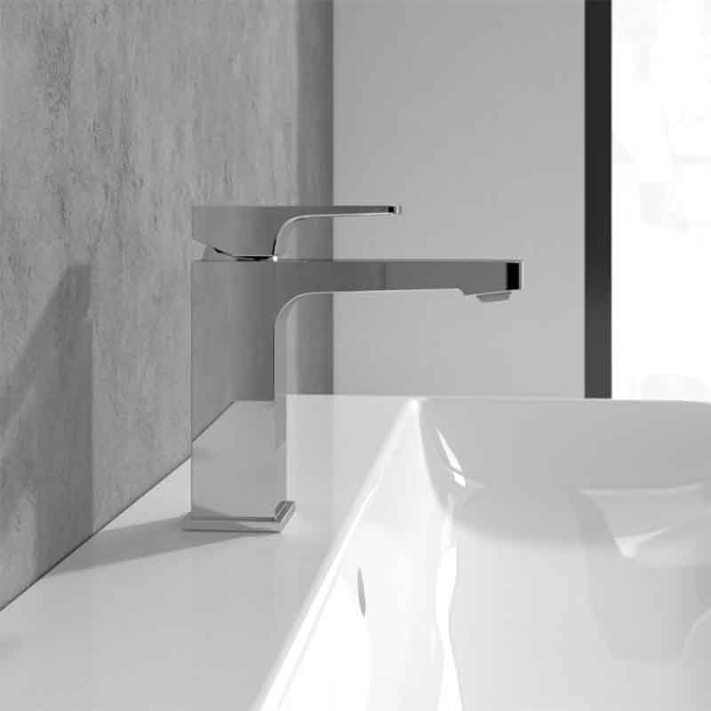 Casa si Gradina - Sanitare - Lavoar baie si accesorii - Baterii sanitare - Baterie lavoar Villeroy & Boch, Architectura Square, fara ventil, crom - Infinity.ro