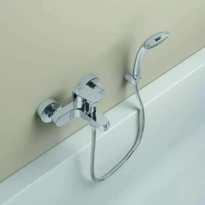 Casa si Gradina - Sanitare - Lavoar baie si accesorii - Baterii sanitare - Baterie cada - dus Ideal Standard Ceraflex crom lucios cu set de dus - Infinity.ro