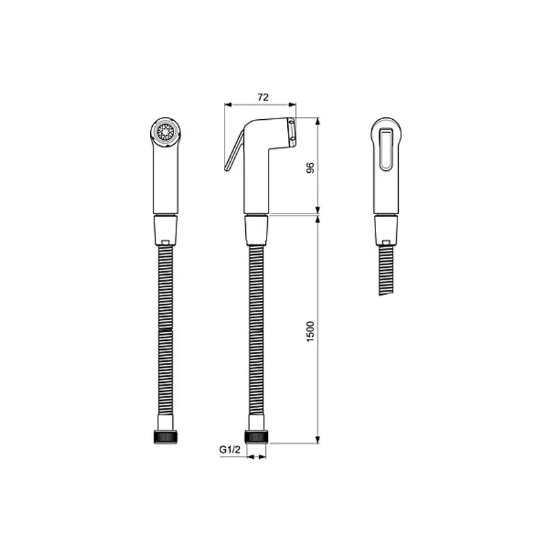 Casa si Gradina - Sanitare - Lavoar baie si accesorii - Baterii sanitare - Dus igienic cu baterie Ideal Standard IdealSpray crom lucios - Infinity.ro