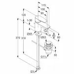 Casa si Gradina - Sanitare - Lavoar baie si accesorii - Baterii sanitare - Baterie lavoar Kludi Pure&Solid 60 cu ventil metalic pop-up - Infinity.ro