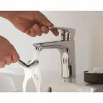 Casa si Gradina - Sanitare - Lavoar baie si accesorii - Baterii sanitare - Baterie lavoar Kludi Pure&Solid 60 cu ventil metalic pop-up - Infinity.ro