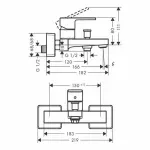 Casa si Gradina - Sanitare - Lavoar baie si accesorii - Baterii sanitare - Baterie cada - dus Hansgrohe Vernis Shape monocomanda crom lucios - Infinity.ro