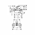 Casa si Gradina - Sanitare - Lavoar baie si accesorii - Baterii sanitare - Baterie cada - dus Hansgrohe Logis monocomanda crom lucios - Infinity.ro