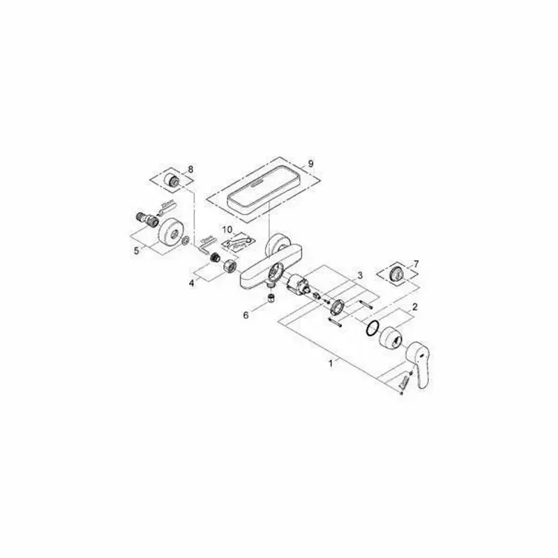 Casa si Gradina - Sanitare - Lavoar baie si accesorii - Baterii sanitare - Baterie dus Grohe Eurostyle Cosmopolitan crom monocomanda - Infinity.ro