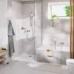 Casa si Gradina - Sanitare - Lavoar baie si accesorii - Baterii sanitare - Baterie dus Grohe Cubeo monocomanda crom lucios - Infinity.ro