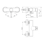 Casa si Gradina - Sanitare - Lavoar baie si accesorii - Baterii sanitare - Baterie dus Ideal Standard Ceraline crom lucios monocomanda - Infinity.ro
