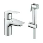 Casa si Gradina - Sanitare - Lavoar baie si accesorii - Baterii sanitare - Baterie lavoar Grohe BauEdge New S cu dus igienic crom - Infinity.ro