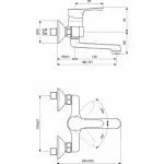 Casa si Gradina - Sanitare - Lavoar baie si accesorii - Baterii sanitare - Baterie lavoar pe perete Ideal Standard Alpha - Infinity.ro