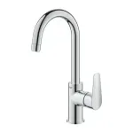Casa si Gradina - Sanitare - Lavoar baie si accesorii - Baterii sanitare - Baterie lavoar Grohe BauEdge New L crom gat de lebada - Infinity.ro