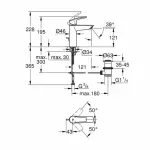 Casa si Gradina - Sanitare - Lavoar baie si accesorii - Baterii sanitare - Baterie lavoar Grohe Eurosmart New M-Size monocomanda crom - Infinity.ro