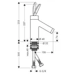 Casa si Gradina - Sanitare - Lavoar baie si accesorii - Baterii sanitare - Baterie lavoar monocomanda Hansgrohe Axor StarckClassic70 - Infinity.ro