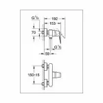 Casa si Gradina - Sanitare - Lavoar baie si accesorii - Baterii sanitare - Baterie dus Grohe Eurosmart Cosmopolitan monocomanda crom lucios - Infinity.ro