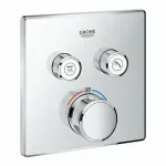 Casa si Gradina - Sanitare - Lavoar baie si accesorii - Baterii sanitare - Baterie dus Grohe Grohtherm SmartControl termostatica patrata - Infinity.ro