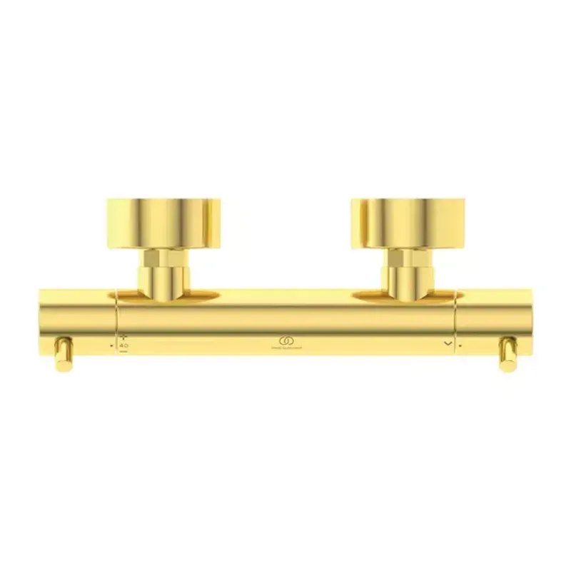 Casa si Gradina - Sanitare - Lavoar baie si accesorii - Baterii sanitare - Baterie dus termostatata Ideal Standard Ceratherm T125 auriu periat - Infinity.ro