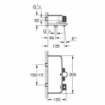 Casa si Gradina - Sanitare - Lavoar baie si accesorii - Baterii sanitare - Baterie cada Grohe Grohtherm SmartControl termostatica - Infinity.ro