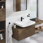 Casa si Gradina - Sanitare - Lavoar baie si accesorii - Baterii sanitare - Baterie lavoar monocomanda Grohe Cubeo S cu ventil Pop-Up negru mat - Infinity.ro