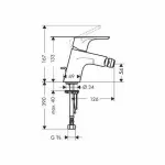 Casa si Gradina - Sanitare - Lavoar baie si accesorii - Baterii sanitare - Baterie bideu Hansgrohe Focus E2 crom lucios ventil Pop-Up - Infinity.ro