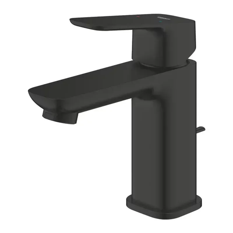 Casa si Gradina - Sanitare - Lavoar baie si accesorii - Baterii sanitare - Baterie lavoar monocomanda Grohe Cubeo S cu ventil Pop-Up negru mat - Infinity.ro