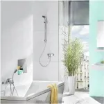 Casa si Gradina - Sanitare - Lavoar baie si accesorii - Baterii sanitare - Baterie cada - dus Grohe BauEdge crom - Infinity.ro