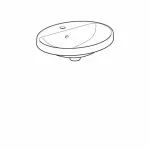 Casa si Gradina - Sanitare - Lavoar baie si accesorii - Lavoare si piedestale - Lavoar incastrat Geberit Variform 55 cm cu orificiu baterie cu orificiu preaplin - Infinity.ro