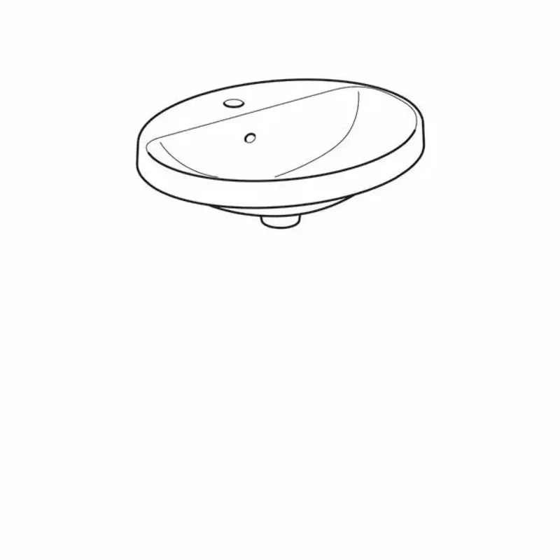 Casa si Gradina - Sanitare - Lavoar baie si accesorii - Lavoare si piedestale - Lavoar incastrat Geberit Variform 55 cm cu orificiu baterie cu orificiu preaplin - Infinity.ro