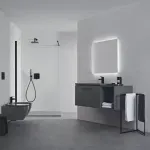 Casa si Gradina - Sanitare - Lavoar baie si accesorii - Lavoare si piedestale - Lavoar suspendat Ideal Standard i.life B gri lucios 81 cm cu orificiu baterie si preaplin - Infinity.ro