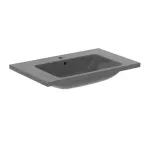 Casa si Gradina - Sanitare - Lavoar baie si accesorii - Lavoare si piedestale - Lavoar suspendat Ideal Standard i.life B gri lucios 81 cm cu orificiu baterie si preaplin - Infinity.ro