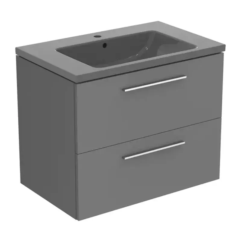 Casa si Gradina - Sanitare - Lavoar baie si accesorii - Lavoare si piedestale - Lavoar suspendat Ideal Standard i.life B gri lucios 81 cm cu orificiu baterie si preaplin - Infinity.ro