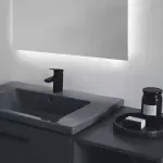 Casa si Gradina - Sanitare - Lavoar baie si accesorii - Lavoare si piedestale - Lavoar suspendat Ideal Standard i.life B gri lucios 81 cm cu orificiu baterie si preaplin - Infinity.ro