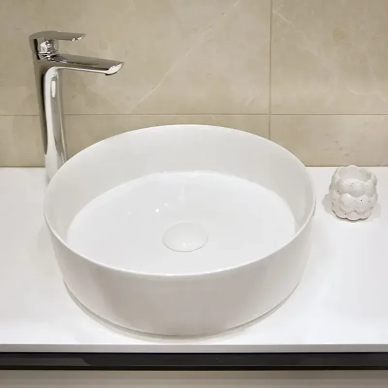 Casa si Gradina - Sanitare - Lavoar baie si accesorii - Lavoare si piedestale - Lavoar pe blat alb Fluminia Alice 40 cm - Infinity.ro