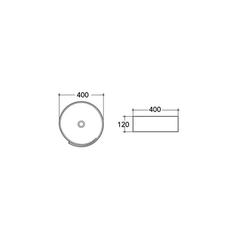 Casa si Gradina - Sanitare - Lavoar baie si accesorii - Lavoare si piedestale - Lavoar pe blat alb Fluminia Alice 40 cm - Infinity.ro