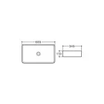 Casa si Gradina - Sanitare - Lavoar baie si accesorii - Lavoare si piedestale - Lavoar pe blat Fluminia Lena alb 60 cm - Infinity.ro