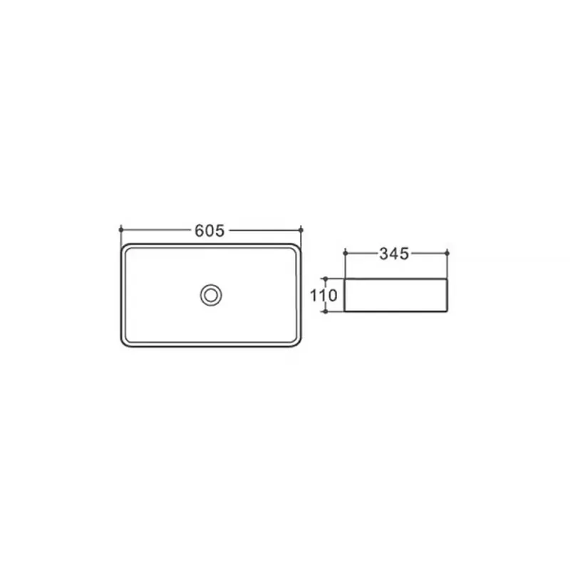 Casa si Gradina - Sanitare - Lavoar baie si accesorii - Lavoare si piedestale - Lavoar pe blat Fluminia Lena alb 60 cm - Infinity.ro