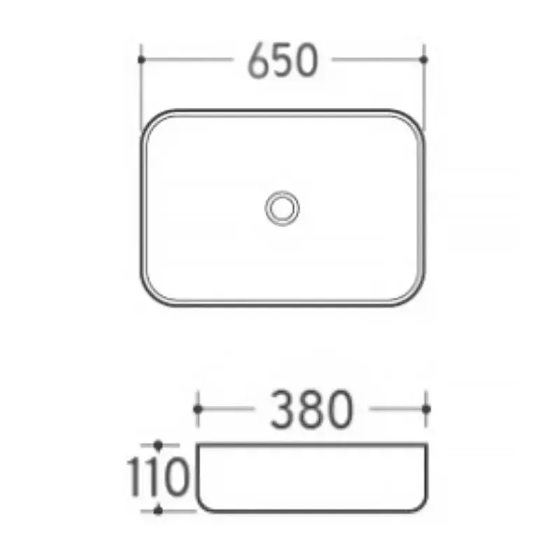 Casa si Gradina - Sanitare - Lavoar baie si accesorii - Lavoare si piedestale - Lavoar pe blat Fluminia Capri negru 65 cm - Infinity.ro