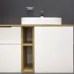 Casa si Gradina - Sanitare - Lavoar baie si accesorii - Lavoare si piedestale - Lavoar pe blat Fluminia Juno alb 65 cm - Infinity.ro