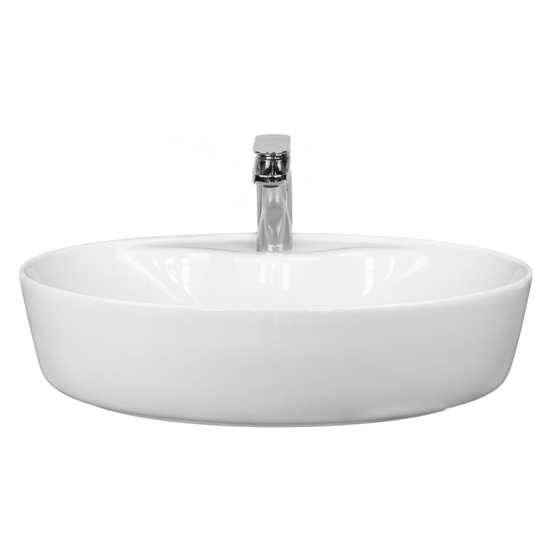 Casa si Gradina - Sanitare - Lavoar baie si accesorii - Lavoare si piedestale - Lavoar pe blat Fluminia, Tamisa, oval, 57 x 41 cm, alb - Infinity.ro