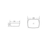 Casa si Gradina - Sanitare - Lavoar baie si accesorii - Lavoare si piedestale - Lavoar pe blat alb Fluminia Pallas 50 cm - Infinity.ro