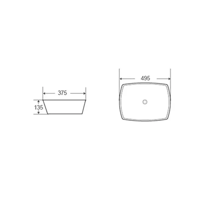 Casa si Gradina - Sanitare - Lavoar baie si accesorii - Lavoare si piedestale - Lavoar pe blat alb Fluminia Pallas 50 cm - Infinity.ro