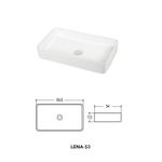 Casa si Gradina - Sanitare - Lavoar baie si accesorii - Lavoare si piedestale - Lavoar pe blat Fluminia, Lena 50, dreptunghiular, 50 x 34 cm, alb - Infinity.ro
