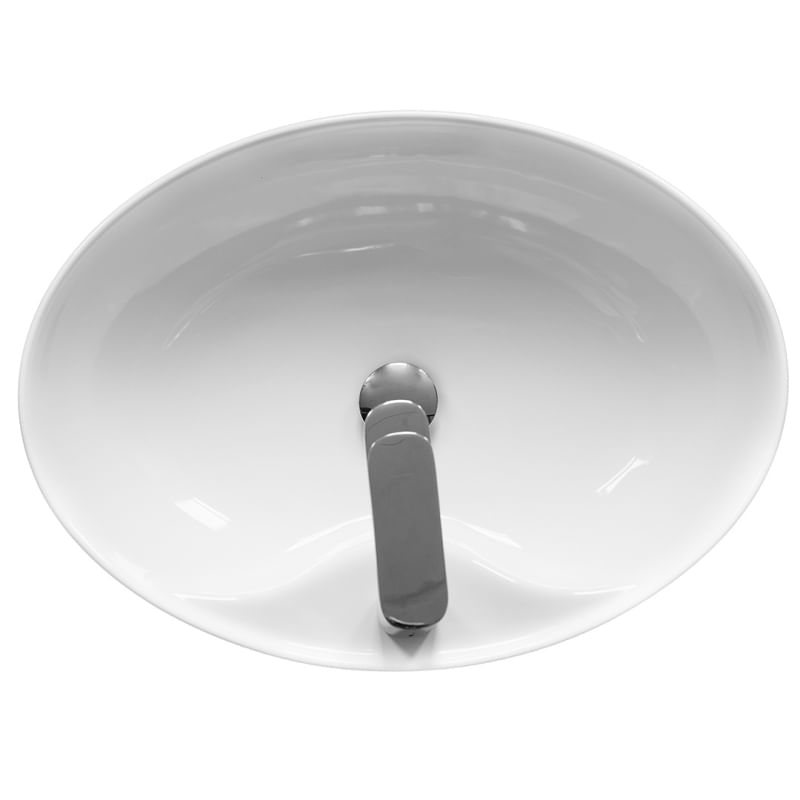 Casa si Gradina - Sanitare - Lavoar baie si accesorii - Lavoare si piedestale - Lavoar pe blat Fluminia, Tamisa, oval, 57 x 41 cm, alb - Infinity.ro