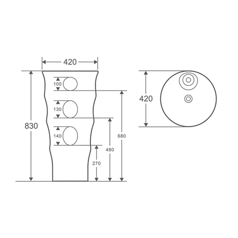 Casa si Gradina - Sanitare - Lavoar baie si accesorii - Lavoare si piedestale - Lavoar freestanding Fluminia Novicia-B alb 42 cm - Infinity.ro