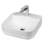 Casa si Gradina - Sanitare - Lavoar baie si accesorii - Lavoare si piedestale - Lavoar pe blat, Fluminia, Juno-38, patrat, 38,5 x 38,5 cm, alb - Infinity.ro