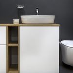 Casa si Gradina - Sanitare - Lavoar baie si accesorii - Lavoare si piedestale - Lavoar pe blat Fluminia, Tamisa, oval, 57 x 41 cm, alb - Infinity.ro